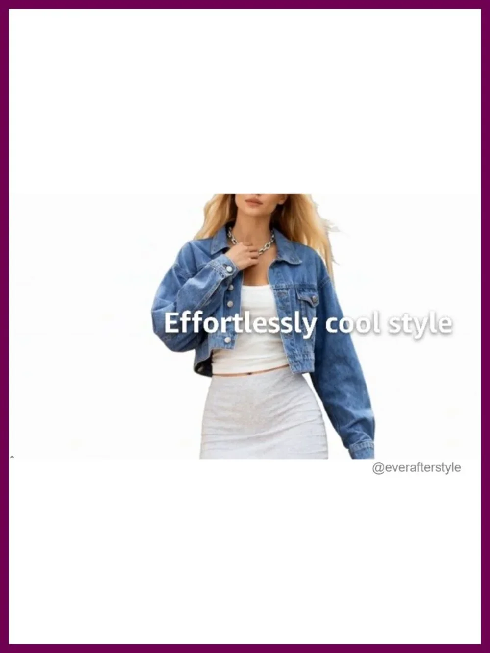 Cropped Denim Jacket Long Sleeve Button Front Oversized Y2K Retro Workwear